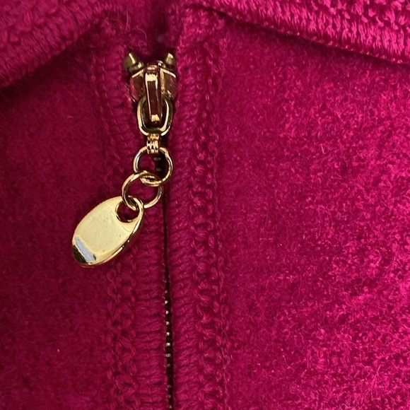 Lisa International Boiled Wool Vest Womens Pink Sz M classic Fall Winter - Picture 4 of 11